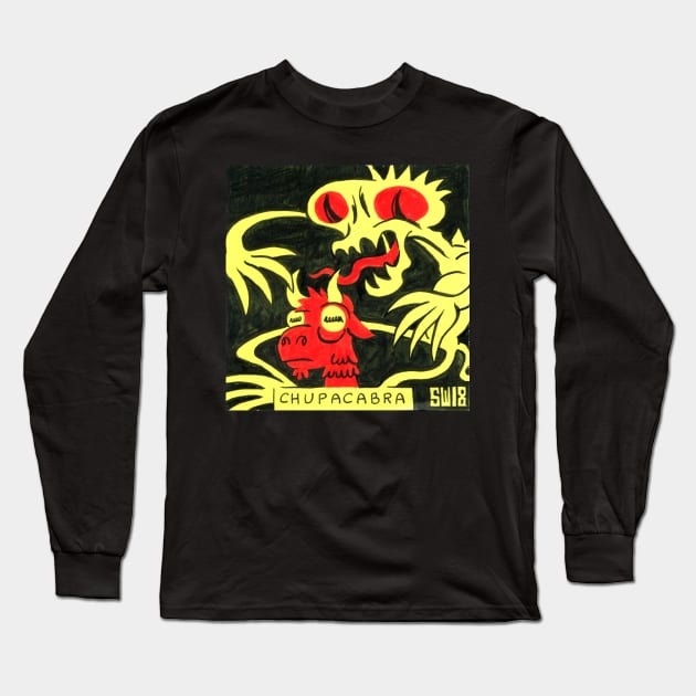 Chupacabra Long Sleeve T-Shirt by washburnillustration